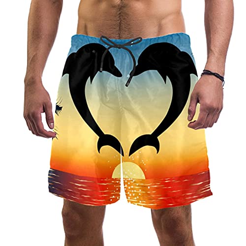 Short de bain pour homme dauphin couché de soleil pour vos vacances tropiques