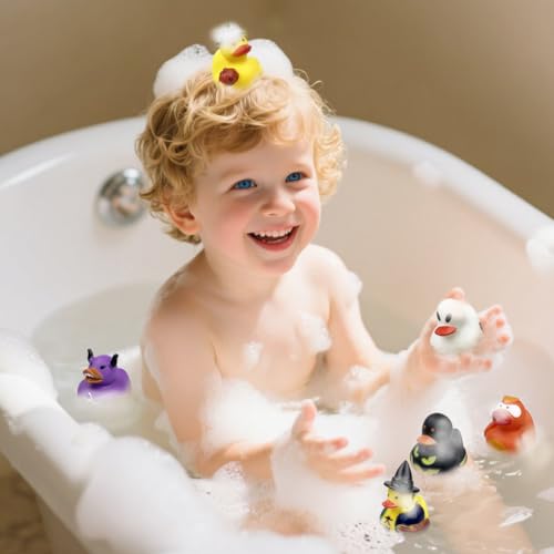Anditoy 24 Pack Halloween Rubber Ducks Toys Bath Toys for Kids Toddlers Halloween Treat Bags Halloween Party Favors Gifts by Anditoy - Used condition - Image 5