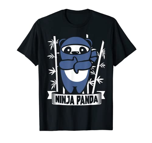 Ninja Panda Animal Artes Marciales Pijama Hombre Regalo Camiseta