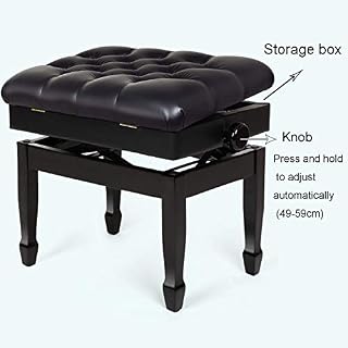TEmkin Tabouret de Piano Banc de Piano avec Pied en Bois Massif Tabouret de Piano réglable Banc rembourré Chaise de Rangement en Cuir PU Design antidérapant - Les Beatles, Paul McCartney, John Lennon, RIngo Starr, George Harrison TEmkin Tabouret de Piano Banc de Piano avec Pied en Bois Massif Tabouret de Piano réglable Banc rembourré Chaise de Rangement en Cuir PU Design antidérapant – Image 5