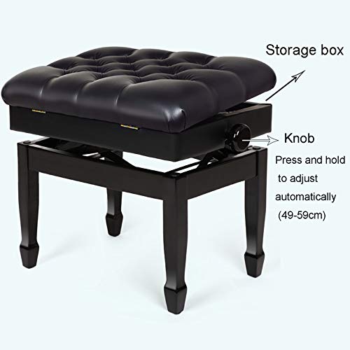 TEmkin Tabouret de Piano Banc de Piano avec Pied en Bois Massif Tabouret de Piano réglable Banc rembourré Chaise de Rangement en Cuir PU Design antidérapant - Les Beatles, Paul McCartney, John Lennon, RIngo Starr, George Harrison TEmkin Tabouret de Piano Banc de Piano avec Pied en Bois Massif Tabouret de Piano réglable Banc rembourré Chaise de Rangement en Cuir PU Design antidérapant – Image 6