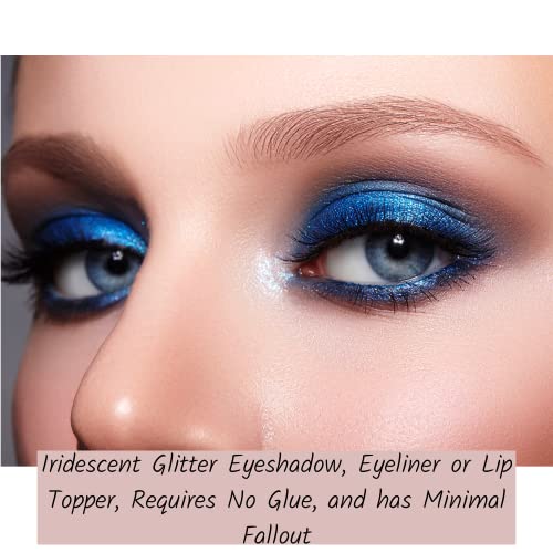 Mynena Blue Metallic Color Changing Liquid Eyeshadow Eyeliner Talc- Free Gluten-Free Sulfate-Free Cruelty-Free Vegan #TOP1