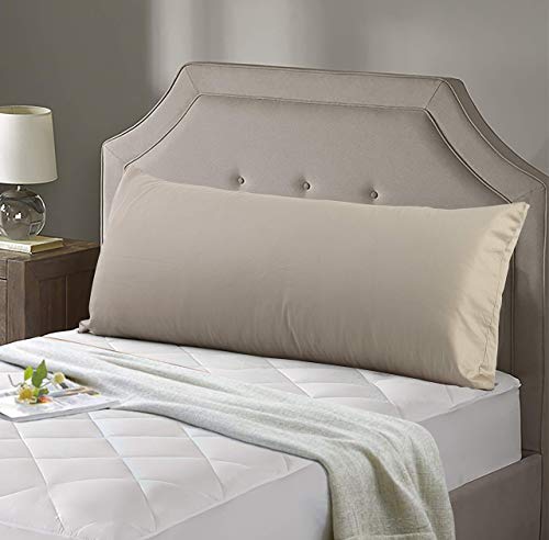 Evolive New 300Tc Thread Count 100% Cotton Body Pillow Cover/Case Replacement With Hidden Zipper Closure 21"X54" (Taupe) #TOP15