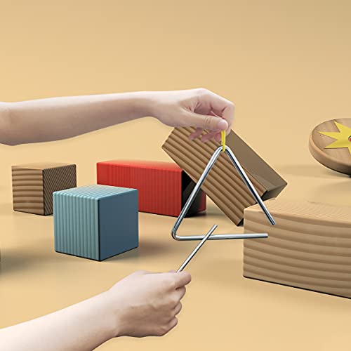 Zhuohai Musical Steel Triangle With Striker, Triangle Percussion Instrument (6 Inch) #TOP6