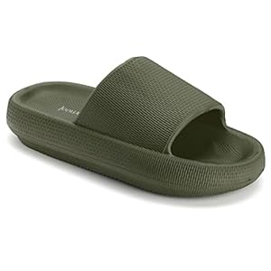 Joomra Pillow Slippers for Women and Men Non Slip Quick Drying Shower Slides Bathroom Sandals | Ultra Cushion | Thick Sole