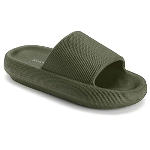 Joomra Pillow Slippers for Women and Men Non Slip Quick Drying Shower Slides Bathroom Sandals | Ultra Cushion | Thick Sole