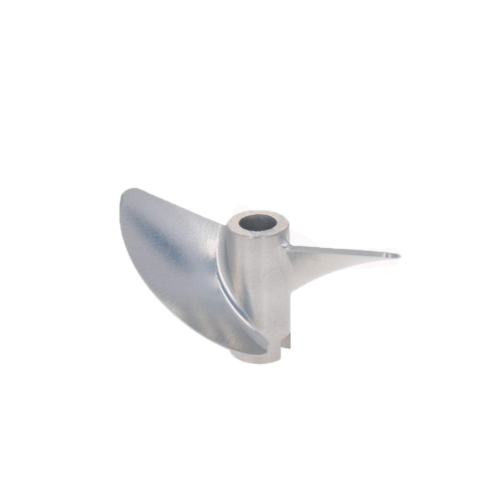 Fielect 1Pcs Two Blade Propeller for Ship Model Rc Boat Propeller Model Silver Aluminium Alloy Positive Paddle 40mm Diameter 1.9 Pitch 4.76mm Hole Dia