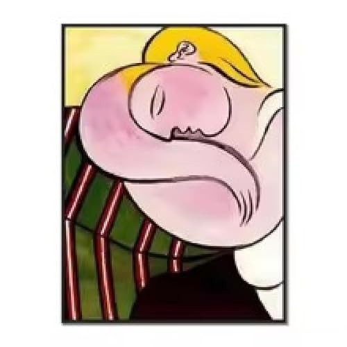 Décoration de salon abstraite sans cadre | Solution mur vide triptyque toile vintage