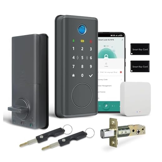 TenixLox Serratura di sicurezza intelligente, chiave/impronta digitale/password/card/Tuya APP modi per sbloccare, serrature per casa appartamento, auto bloccato e telecomando APP