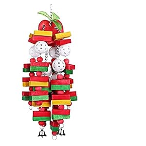 Vogelspeelgoed Vogel speelgoed kauwen spelen speelgoed grote medium pet papegaai cockatiel parkiet kleurrijke houten…