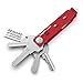 Keyport Pivot Key Organizer - Pocket Key Holder - EDC Multi-Tool Keychain - Modern Swiss Army Key Chain with Lost & Found All-in-One (Red)