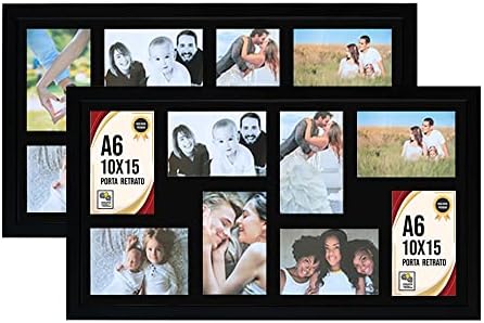 Kit com 2 Painéis para Fotos 10x15 com Paspatur Cartão com Vidro ...