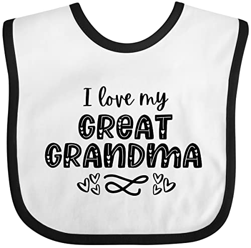inktastic I Love My Great Grandma with Hearts Baby Bib