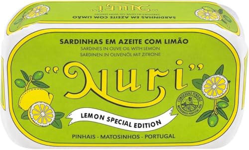NURI Portuguese Sardines in Olive Oil and Lemon Special Edition - 4 Pack - 4.4 oz cans