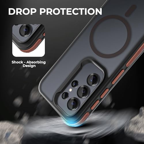 Image of A rtistque Compatible with Mag-Safe Frosted Ultra Matte Back Cover Case for Samsung Galaxy S25 Ultra 5g | Smooth Sides with Grip | Protective Design | Raised Camera Edges | S25 Ultra Case - Brown
