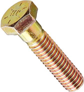 1/2"-13x3/4 Hex Cap Screws, Grade 9, Made in USA, Zinc Yellow (inch) (Quantity: 50)