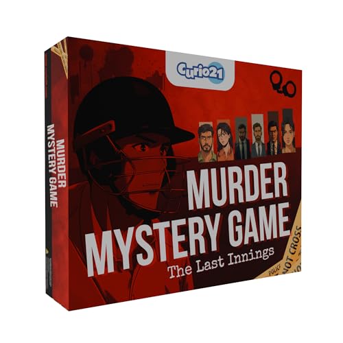 Image of Murder Mystery Board Game - The Last Innings | Unsolved Crime Cases | Investigation & Detective Game | Fun Party Game for Adults | 2-5 Players | Cricket Theme