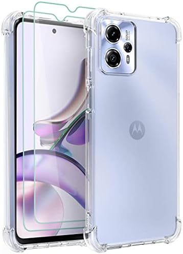 DQG Coque Pour Motorola Moto G13 2 Pièces Verre Trempé Film Protection écran, Lot De
