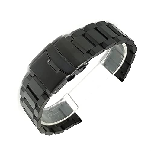 Banda para reloj de acero inoxidable sólido disponible en medidas de 18 20 y 22 mm