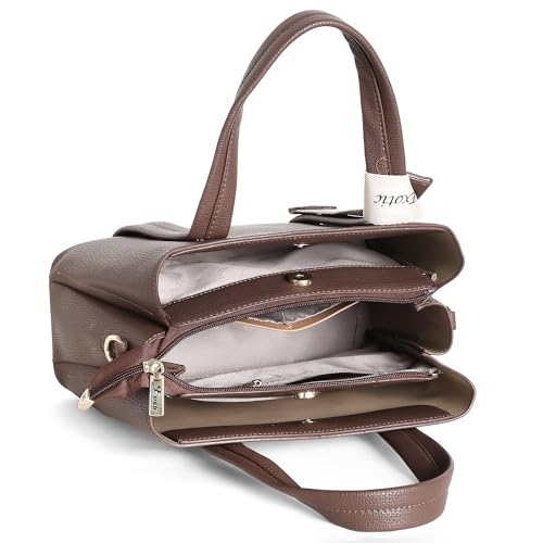 Image of EXOTIC Premium Ivory Chic Edition Urban Luxe Hand & Sling Bag for Women | Stylish PU Leather Tote with Spacious Compartments & Detachable Strap