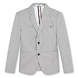  BOSS - Veste de Costume en Coton Gris 97% Coton 16ANS