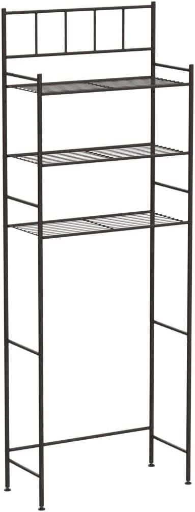 Finnhomy 3 Shelf Bathroom Space Saver Over The Toilet Rack Bathroom Corner Stand Storage Organizer Accessories Bathroom Cabinet Tower Shelf with ORB Finish 23.5" W x 10.5" D x 64.5" H, F20HHS3E7372