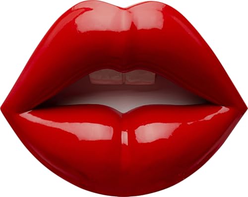 Kare Design Lips - Objet mural moderne - Rouge - Objet décoratif - Motif lèvres - Décoration de chambre - Accessoire pour salon, couloir, bureau à domicile...
