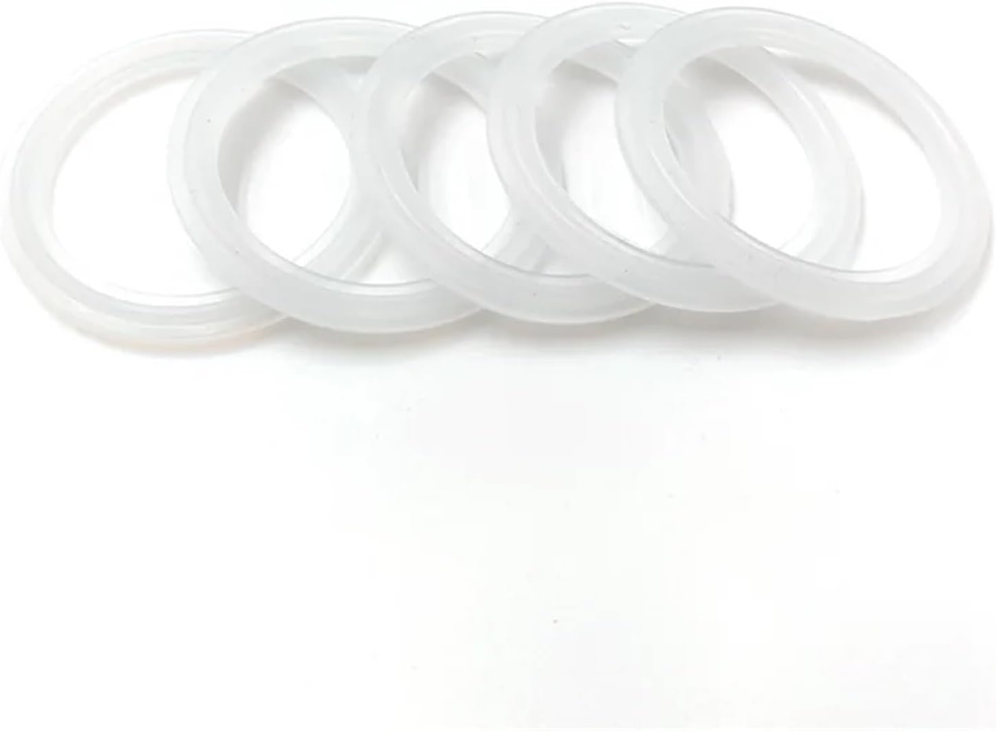 Silicone Rubber Food Grade Seal Washer Tri Clamp Ferrule Gasket ISO Pressure Silicon for(10 PCS_19MM-25.4MM)