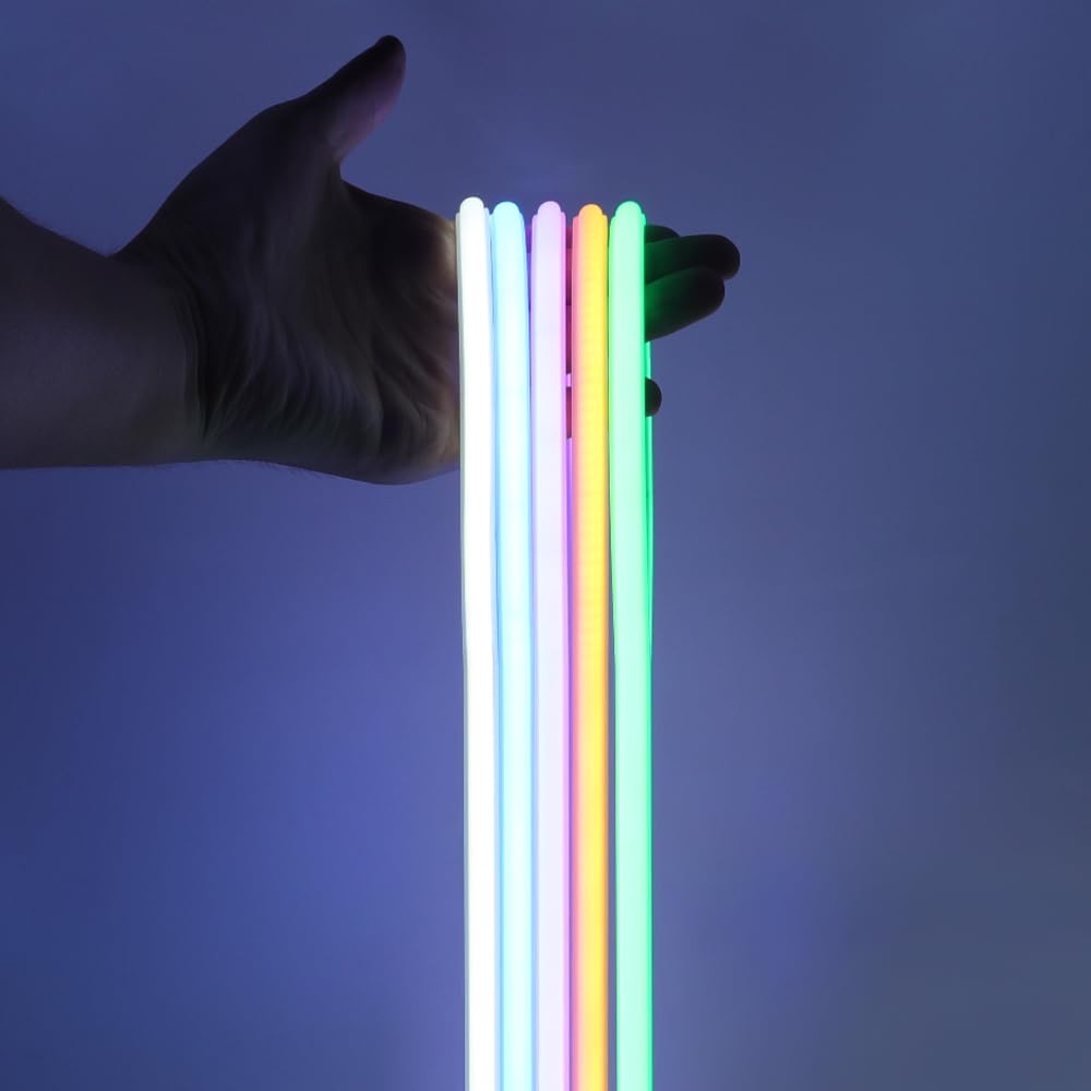 220V COB Tira de LED [20M,Morado]，288 LEDs/m Cortable Silicona FCOB LED Neón CRI85+，IP65 estanco flexible,Navidad,Fiesta,Boda,Halloween Hogar/Tienda Decoración Iluminación