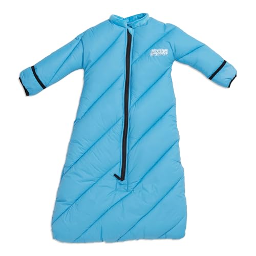 Image of Morrison Outdoors Little Mo 40° Baby Sleeping Bag (6-18 Months) The Camping Sleeping Bag for Babies and Toddlers with Adjustable Open-and-Close Cuffs and Thick, Lofty Insulation. (Bayberry Blue)