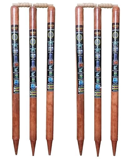 UTE Premium Diamond Natural Standard Wooden Stumps Wickets Full Size 6 Wooden Cricket Stump with 4 Bails, Full-Size Wooden Cricket Stumps Wickets Essential Equipment for Cricket Players (Brown) (B0CLSGNXHX) Amazon Price History, Amazon Price Tracker