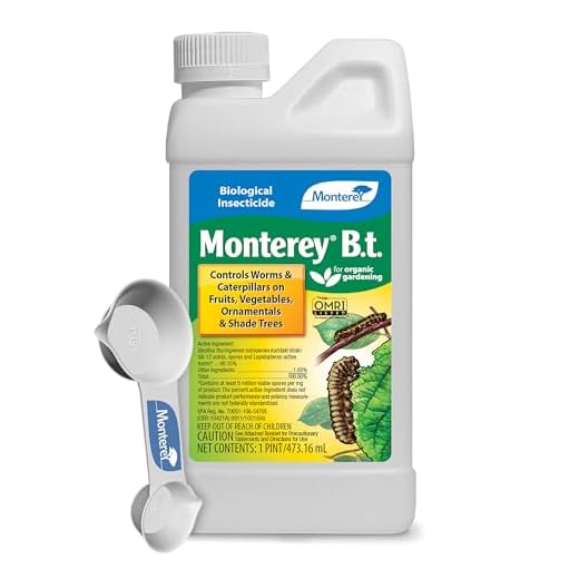Monterey BT - Bacillus Thuringiensis for Organic Worm and Caterpillar Control Bundled with Measuring Spoon - Concentrate for BT Spray - 16 oz