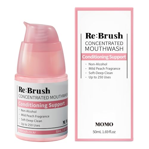 【口腔ケア 濃縮タイプ】Re:Brush リブラッシュ マウスウォッシュ モモ 50mL マウスケア 口内洗浄 アルコールフリー 低刺激 口臭 予防 持ち運びのサムネイル