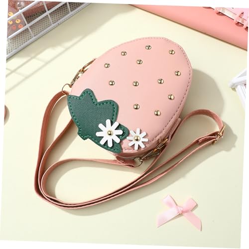 Gatuida Children's Strawberry Crossbody Bag Lightweight Single Shoulder Coin Purse for Girls Simple Fashion Wallet for Daily Use4