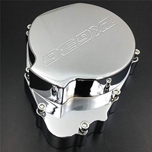 Miniatura 3 de XKH - Cubierta de estator de motor de motocicleta compatible con Kawasaki Zx6R 636 2003 2004 cromo lado izquierdo B00Y44RDWG