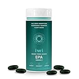 iwi Life Omega-3 Oil EPA - Algae Oil Softgel Capsules - 100% Vegan Non GMO, Better Absorption - Supports Immune System Response - 30 Day Supply