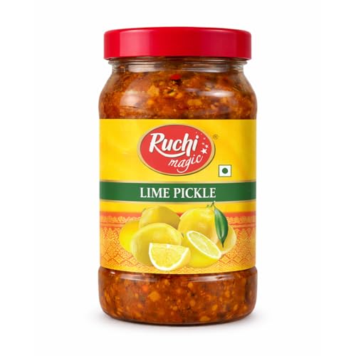 Image of Ruchi Magic Lime Pickle | Tangy and Spicy Traditional Indian Taste | Sun-Ripened Lemon Pieces Blended with Aromatic Spices | Perfect with all Meals | 1 kg