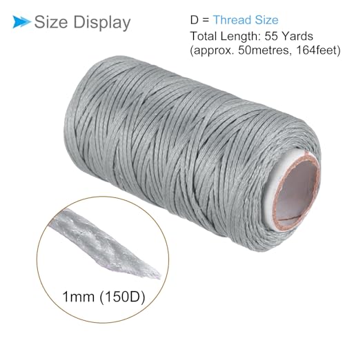 Hilo encerado para coser cuero 55 yardas 1 mm miniatura 2