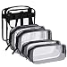Selizo 5Pcs Waterproof Clear Toiletry Bag with 2 Pcs TSA Approved Travel Bag and 2 Pcs Make Up Pouch for Toiletry Cosmetics Travel