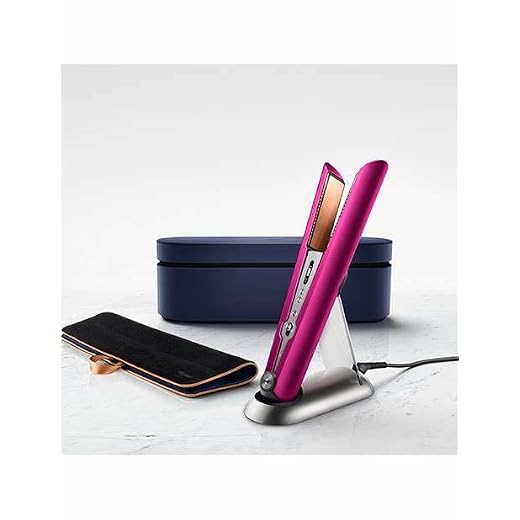 Dyson Corrale Hair Straightener Set- Fuchsia/Nickel - with Presentation case, Detangling Comb and Hair Brush
