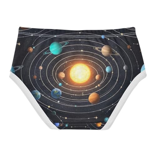 Solar System Colorful Planets Cotton Toddler Underwear, Kids Underwear, 2T–8 Years2