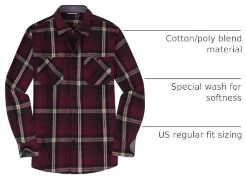 Image of Alex Vando Mens Button Down Regular Fit Long Sleeve Casual Flannel Shirts