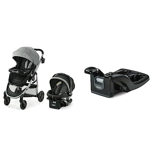 Graco Modes Pramette Travel System & SnugRide Lite Infant Car Seat Base, Black