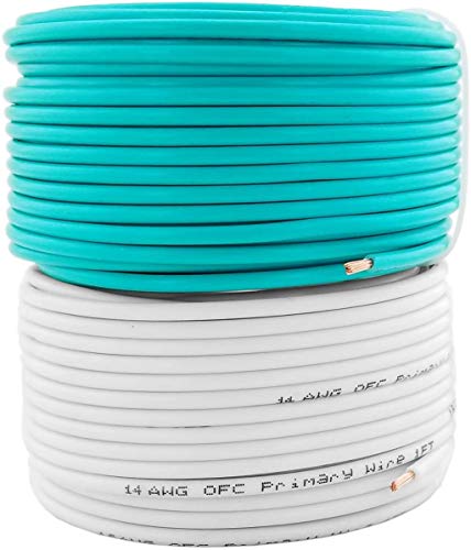Gs Power 100% Copper 14 Awg (American Wire Gauge) Automotive Primary Wire 6 Roll Color Combo (50 Feet Roll, 300 Ft Total) For 12V Car Audio Video Trailer Harness Wiring (Also In 16 & 18 Ga Combo) #TOP3