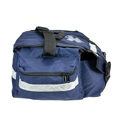 Image of Dealmed First Responder Trauma Bag - Empty EMS Equipment Kit - Blue Professional Emergency Organizer
