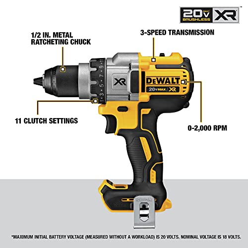 DEWALT Trapano/driver MAX XR 20 V, senza spazzole