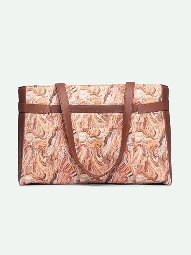 Image of ZOUK Urban Escape Bag | Stylish Vegan with Laptop Compartment, Trolley Sleeve & Anti-Theft Pocket |