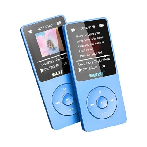RUIZU 64GB Clip MP3 Player with Bluetooth 5.3, Portable Music Player with Voice Recorder for Sports Running, FM Radio, Pedometer, A-B Repeat, Audio Shuffle Playback, Support up to 128GB Micro SD Card Cover