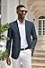 COOFANDY Mens Blazer Jacket Business Casual Lightweight Fashion Sports Coats Navy Blue, XL