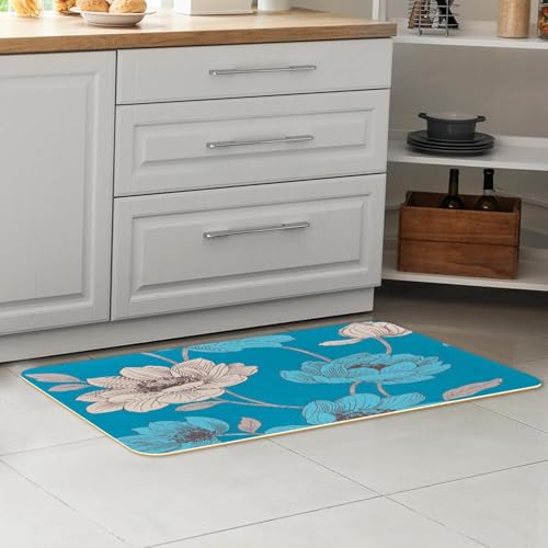 Tapetes de cocina VAPOKF alfombras absorbentes lavables antideslizantes 7